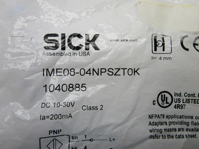 SICK IME08-04NPSZT0K PROXIMITY SENSOR * NEW IN FACTORY BAG *