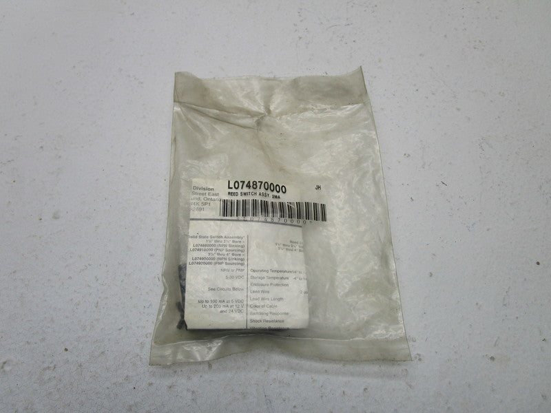 SCHRADER BELLOWS L074870000 REED SWITCH * NEW IN FACTORY BAG *