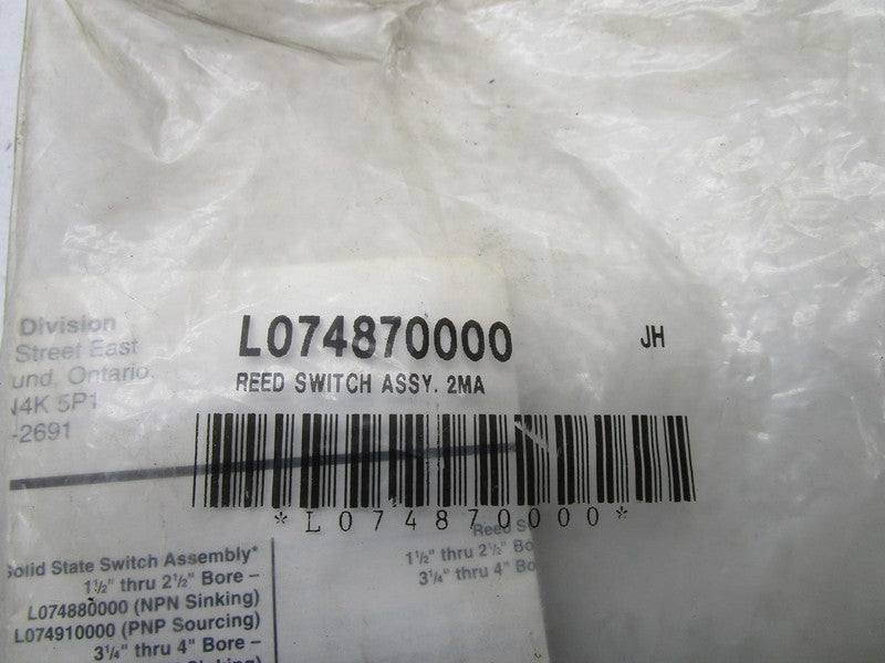 SCHRADER BELLOWS L074870000 REED SWITCH * NEW IN FACTORY BAG *