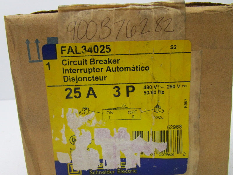 SQUARE D FAL34025 CIRCUIT BREAKER 25A * FACTORY SEALED *