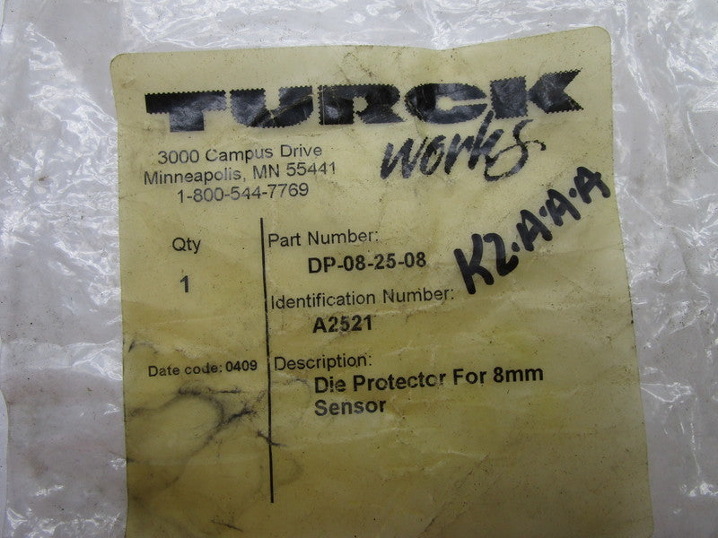 TURCK DP-08-25-08 DIE PROTECTOR * NEW IN FACTORY BAG *