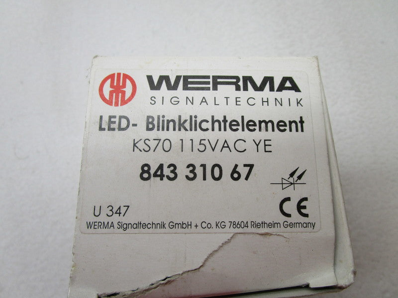 WERMA 84331067 AMBER BLINKING LIGHT BEACON  NSMP