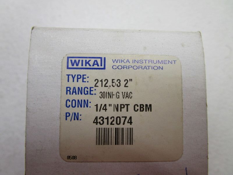 WIKA 4312074 TYPE 212.53 PRESSURE GAUGE 2"  NSMP