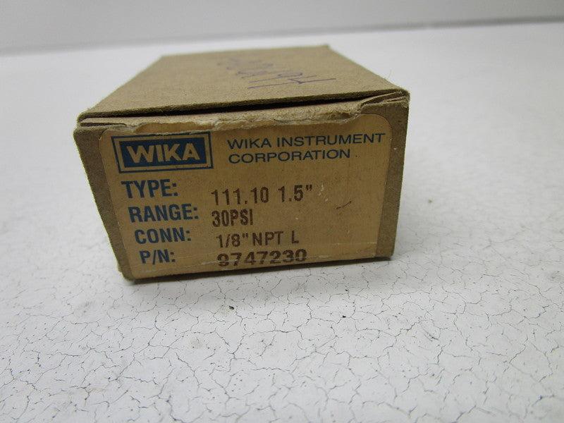 WIKA 9747230 TYPE 111.10 PRESSURE GAUGE 1.5" 0-30 PSI  NSMP