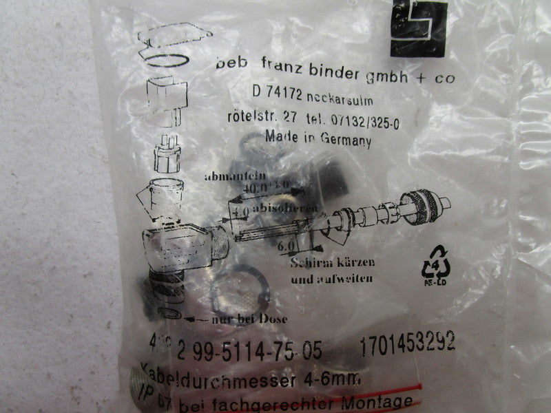 BINDER 423299-5114-75-05 CONNECTOR KIT  NSMP