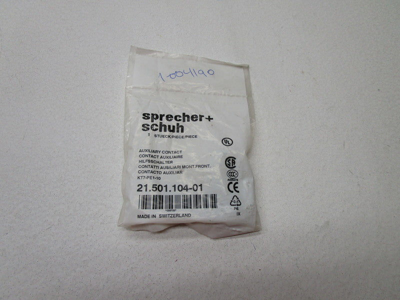 SPRECHER+SCHUH KT7-PE1-10 AUXILARY CONTACT * NEW IN FACTORY BAG *