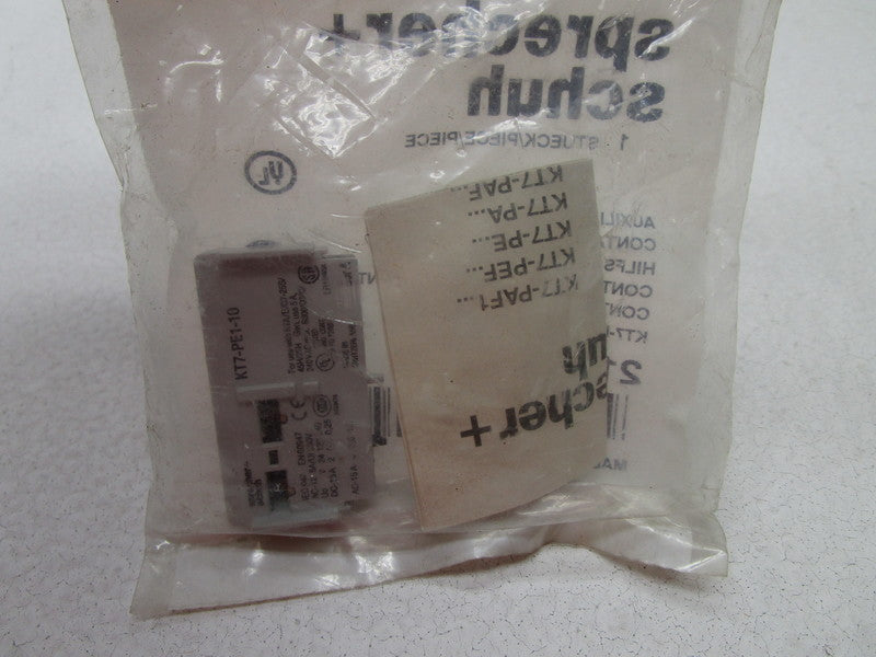 SPRECHER+SCHUH KT7-PE1-10 AUXILARY CONTACT * NEW IN FACTORY BAG *