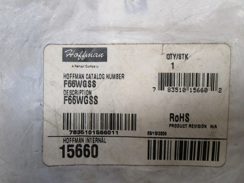 HOFFMAN F66WGSS GASKET * NEW IN FACTORY BAG *