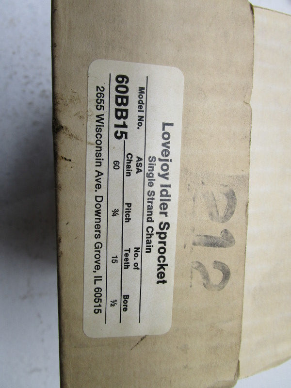 LOVEJOY 60BB15 IDLER SPROCKET  NSMP
