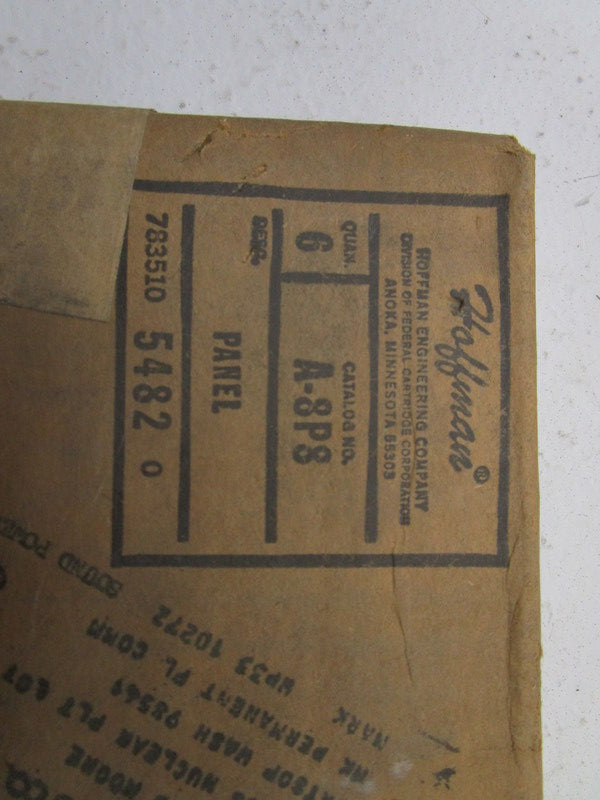 HOFFMAN A-8P8 PANEL (PKG OF 6) * FACTORY SEALED *