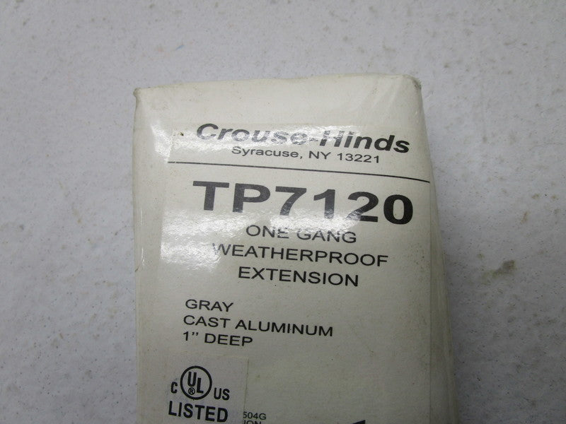 CROUSE-HINDS TP7120 WEATHERPROOF EXTENSION * NEW IN FACTORY BAG *