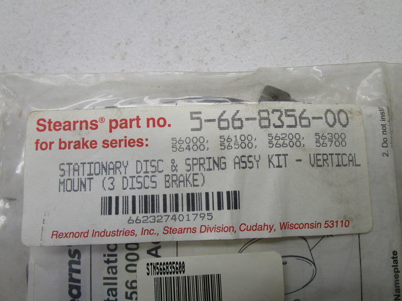 STEARNS 5-66-8356-00 STATIONARY DISC & SPRING SET * NEW IN FACTORY BAG *