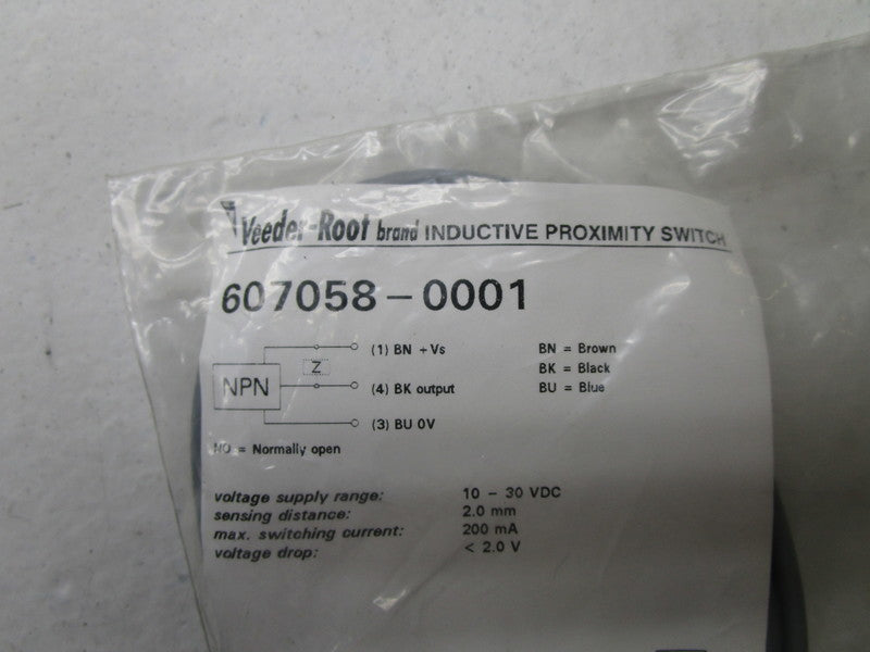 VEEDER-ROOT 607058-0001 INDUCTIVE PROXIMITY SWITCH * NEW IN FACTORY BAG *