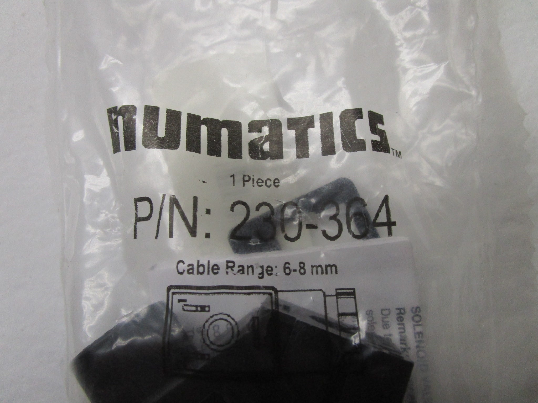 NUMATICS 230-364 BLACK PLUG-IN ASSEMBLY * NEW IN ORIGINAL PACKAGE *
