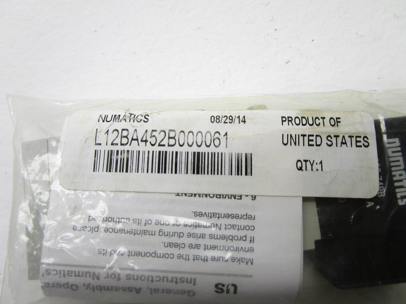 NUMATICS L12BA452B000061 SOLENOID VALVE * NEW IN FACTORY BAG *