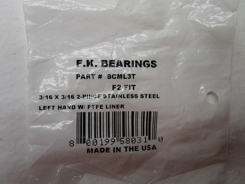 F.K. BEARINGS SCML3T F2 FIT * NEW IN FACTORY BAG *