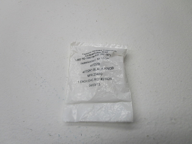 EHC 407D2B BLACK KNOB * NEW IN FACTORY BAG *