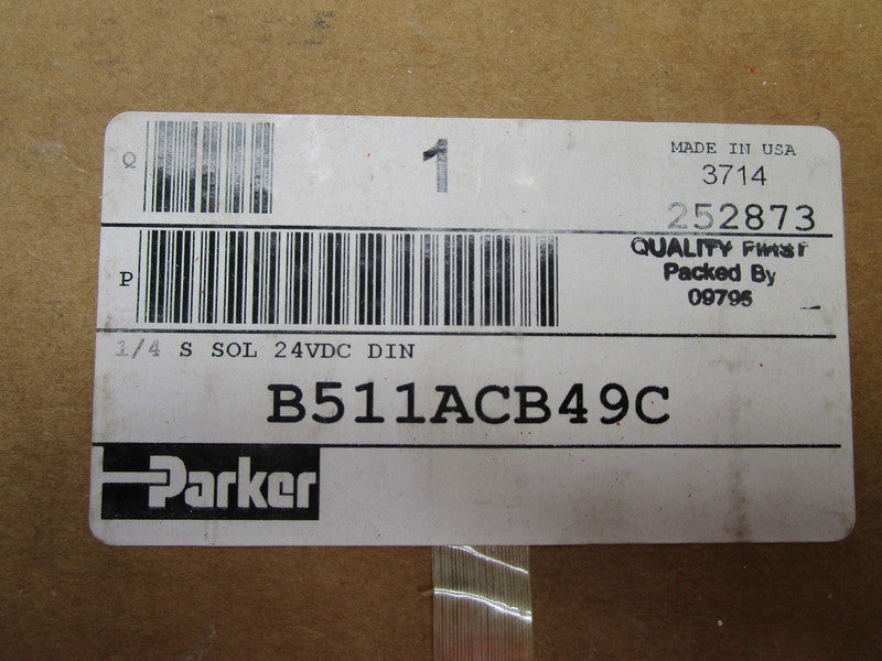 PARKER B511ACB49C SOLENOID VALVE * FACTORY SEALED *