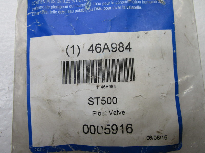 INDUSTRIAL MRO ST500 46A984 FLOAT VALVE * NEW IN FACTORY BAG *
