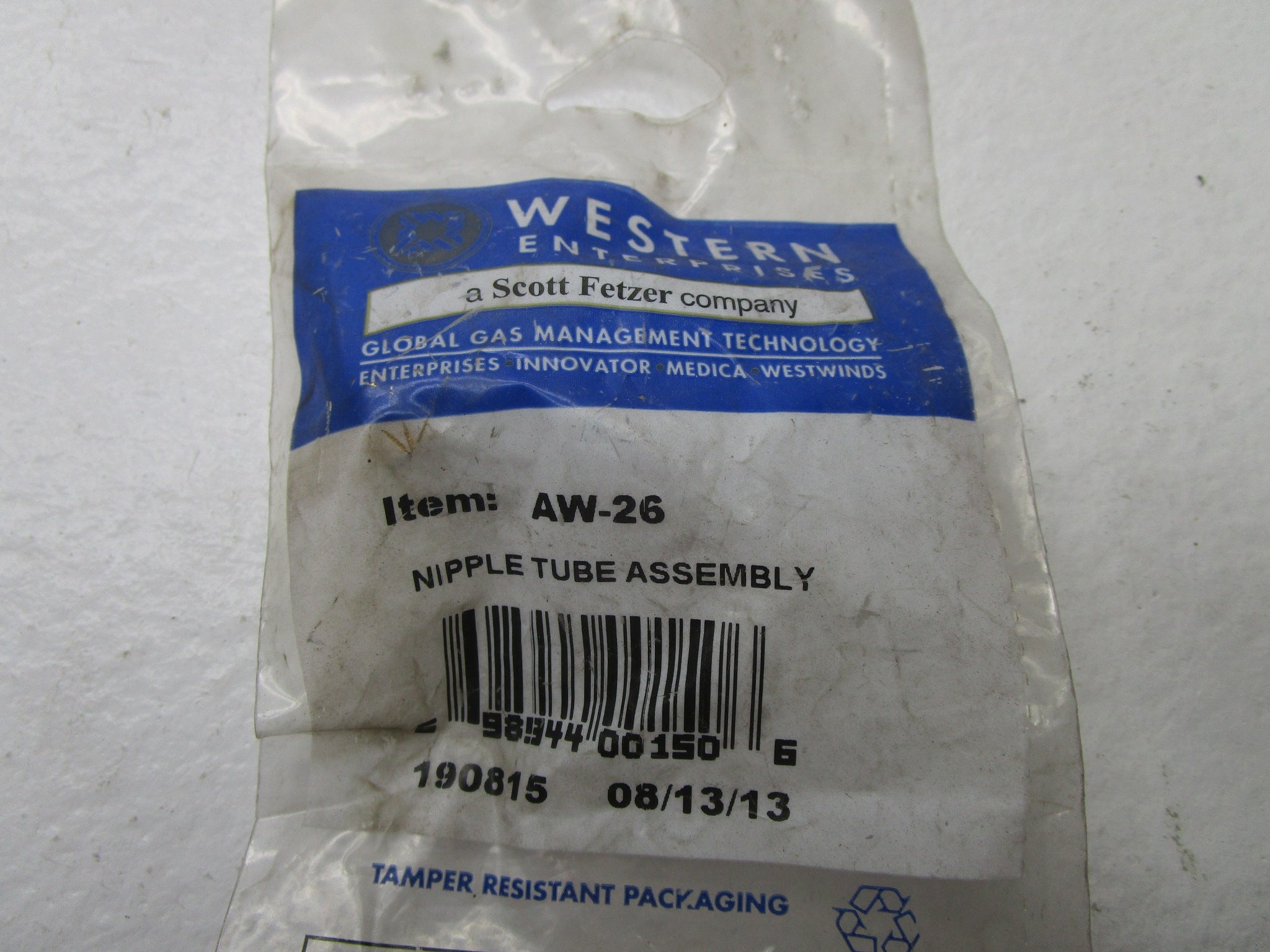 WESTERN ENTERPRISES AW-26 NIPPLE TUBE ASSEMBLY * NEW IN FACTORY BAG *