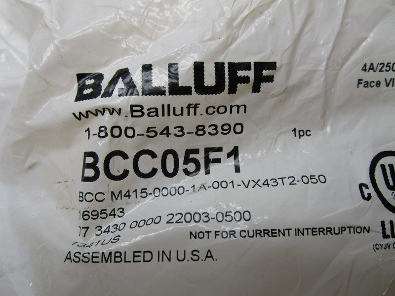 BALLUFF BCC05F1 CABLE CONNECTOR * NEW IN FACTORY BAG *