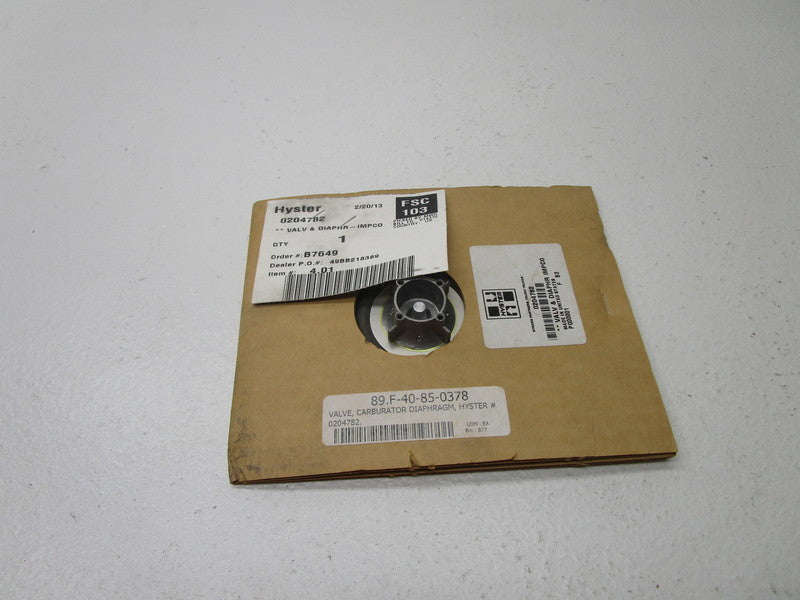 HYSTER 0204782 DIAPHRAGM VALVE * NEW IN ORIGINAL PACKAGE *