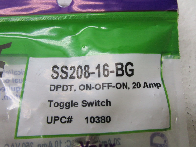 SELECTA SS208-16-BG TOGGLE SWITCH 20A * NEW IN FACTORY BAG *