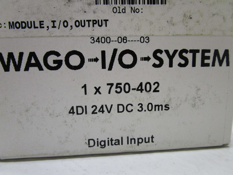 WAGO 750-402 INPUT MODULE * FACTORY SEALED *