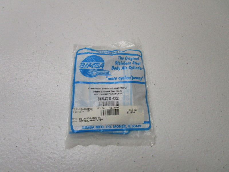 BIMBA HSCX-02 HALL EFFECT SWITCH * NEW IN FACTORY BAG *