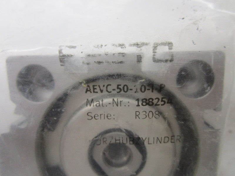 FESTO AEVC-50-10-I-P PNEUMATIC CYLINDER * NEW IN FACTORY BAG *