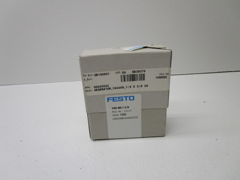 FESTO VAD-ME-I-3/8 VACUUM GENERATOR  NSFS