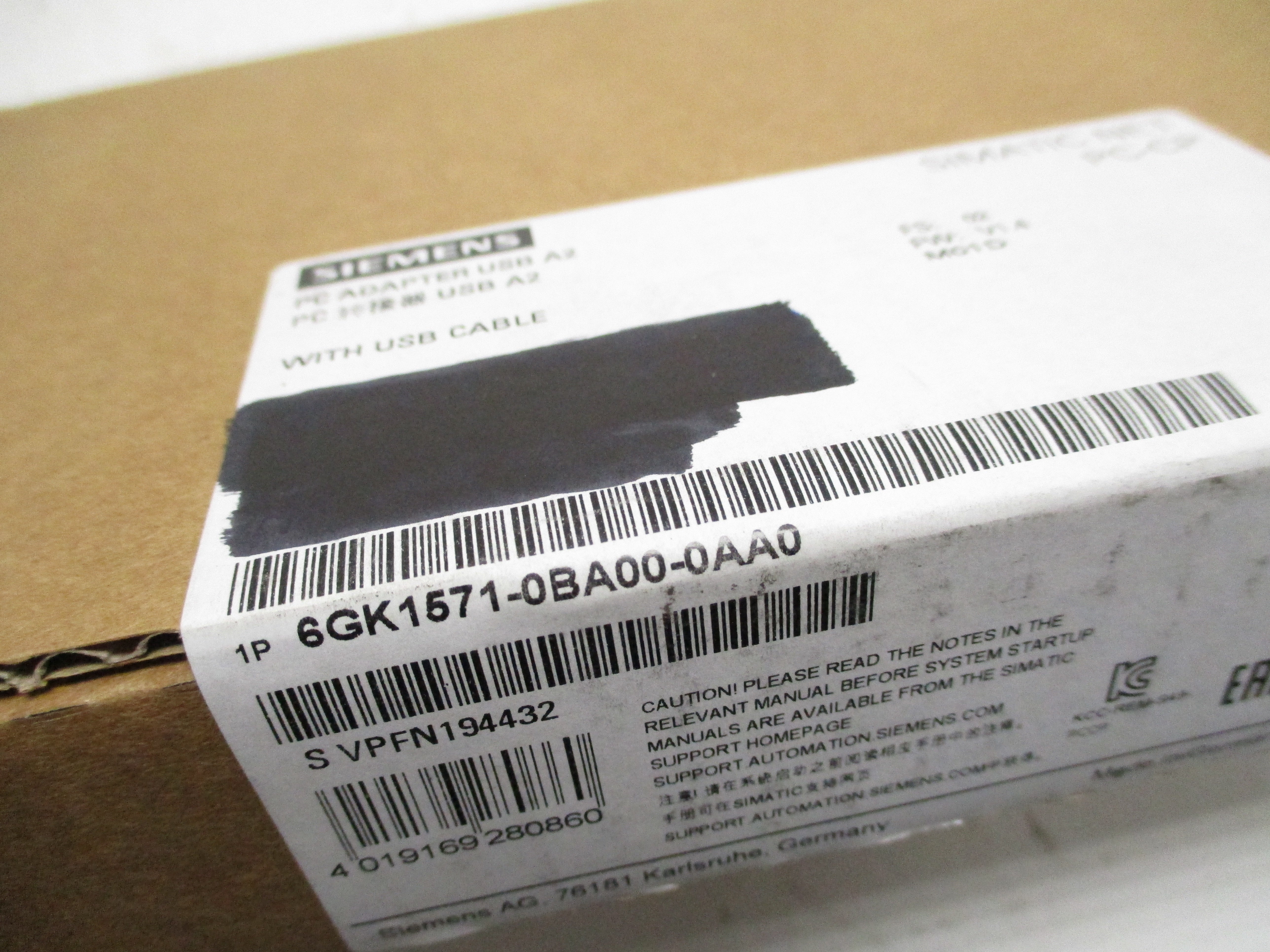 SIEMENS 6GK1571-0BA00-0AA0 PC ADAPTER USB * FACTORY SEALED *