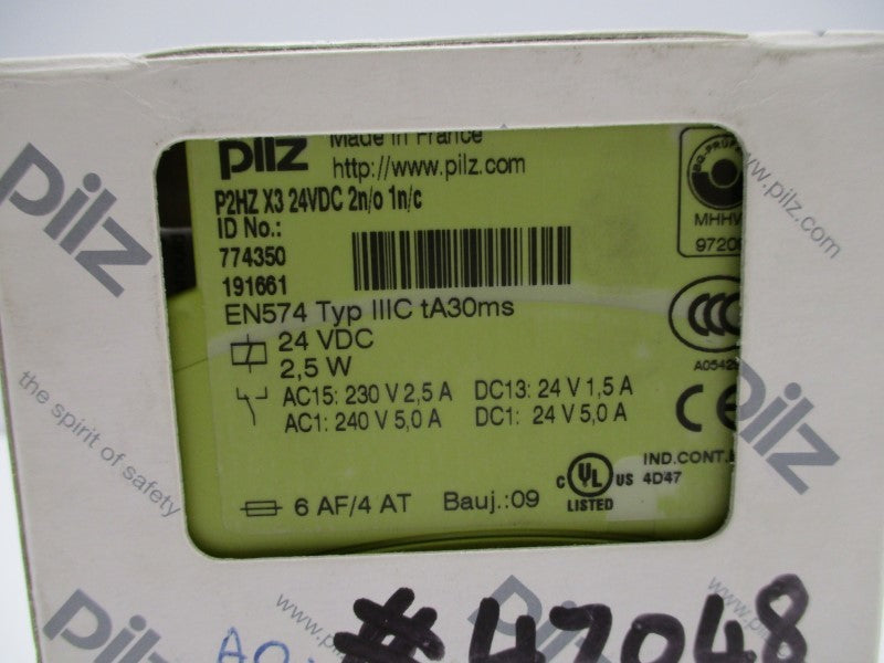 PILZ P2HZX324VDC2N/O1N/C 24VDC NSMP