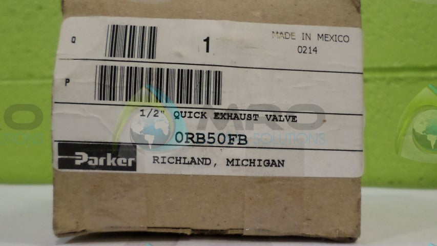 PARKER ORB50FB QUICK EXHAUST VALVE *NEW IN BOX*