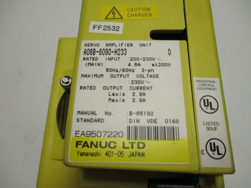 FANUC A06B-6090-H233 200-230V 4.6A NSNP