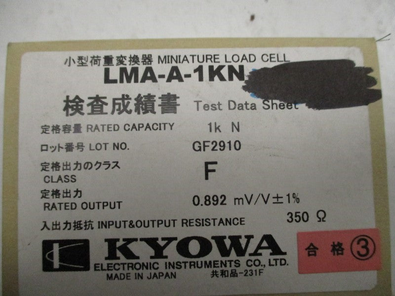 KYOWA LMA-A-1KN NSMP