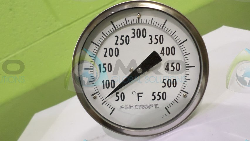 ASHCROFT 50EI60E090-50/550F BIMETAL THERMOMETER 9" STEM *NEW IN BOX*