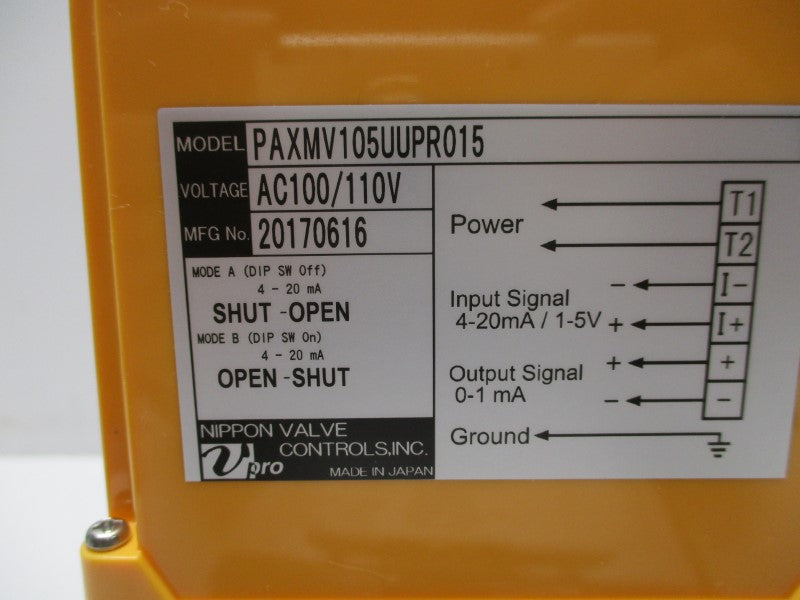 NIPPON VALVE CONTROLS PAXMV105UUPR015 NSNP