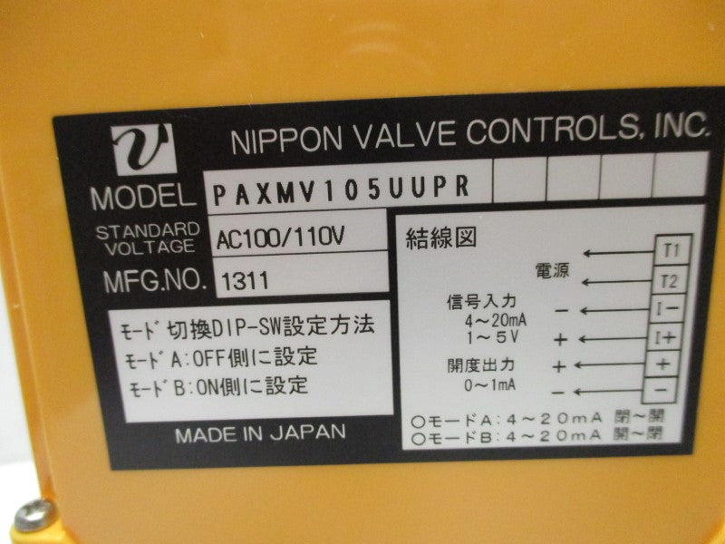 NIPPON VALVE CONTROLS PAXMV105UUPR NSNP