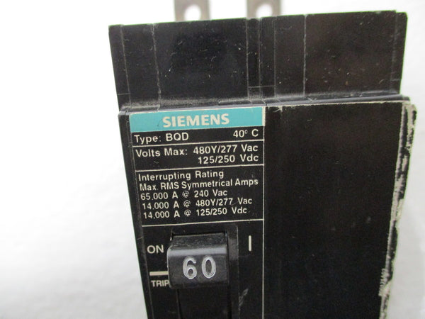 SIEMENS BQD260 CIRCUIT BREAKER 60AMP  NSNP