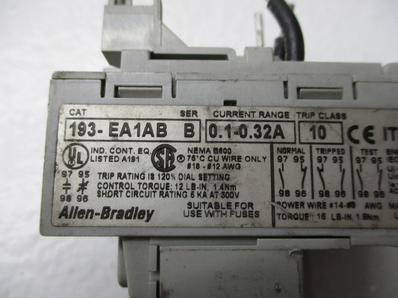 INDUSTRIAL SPARE PART 193-EA1AB SER. B 690V 0.1-0.32A UNMP