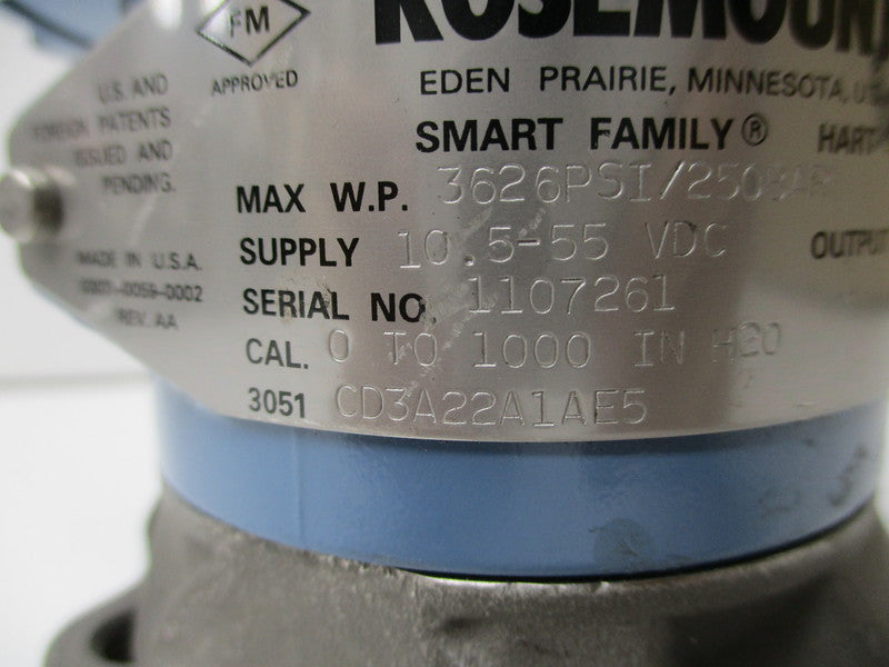 ROSEMOUNT 3051CD3A22A1AE5 NSNP
