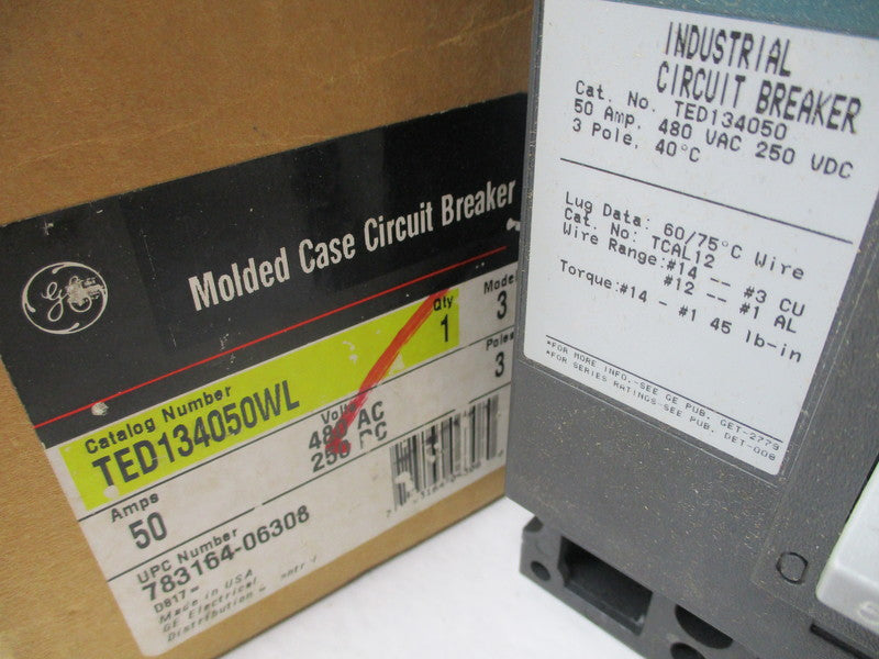 GENERAL ELECTRIC TED134050 50A 480V (GREEN) NSMP