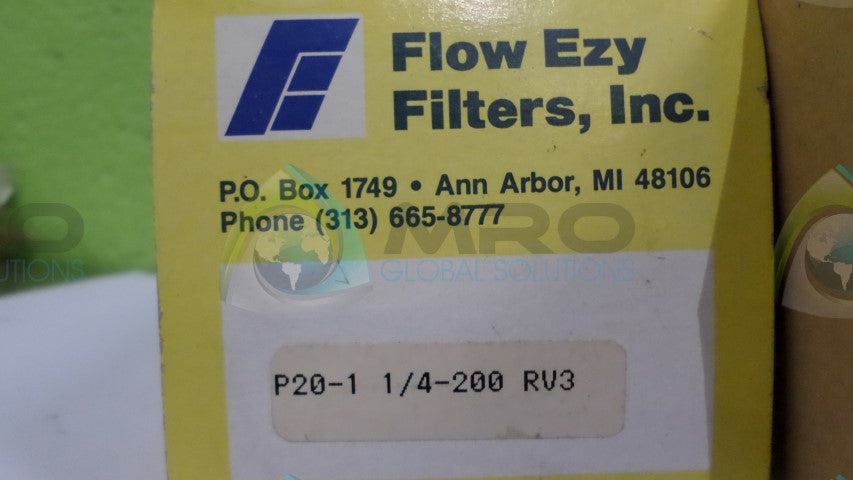FLOW EZY INC. P20-1-1/4-200-RV3 FILTER *NEW IN BOX*