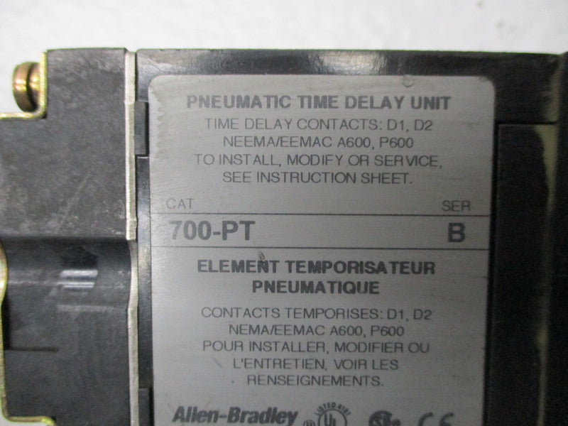 ALLEN BRADLEY 700-PT400A1 SER. B 110/115-120V UNMP