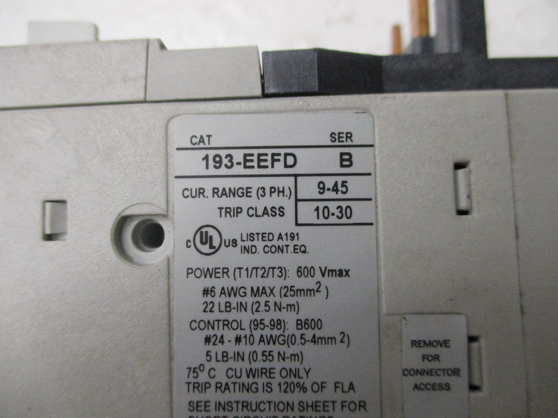 ALLEN BRADLEY 193-EEFD SER. B 9-45A UNMP