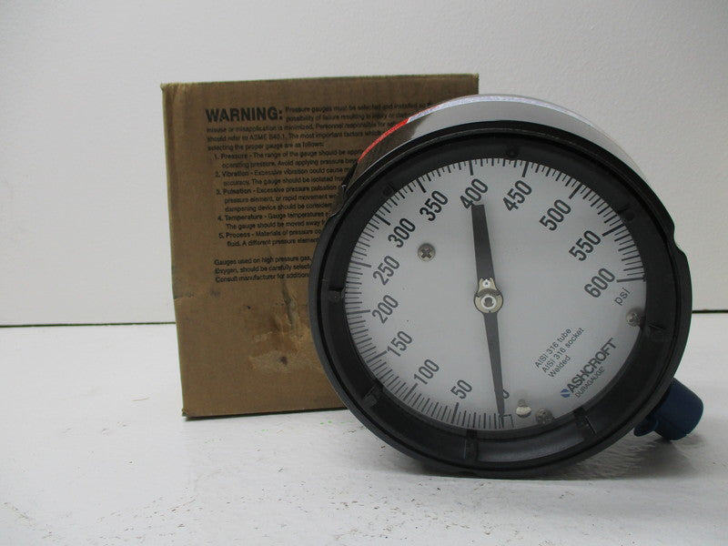 ASHCROFT 45-1279-SS-04L-600# 0-600PSI NSMP