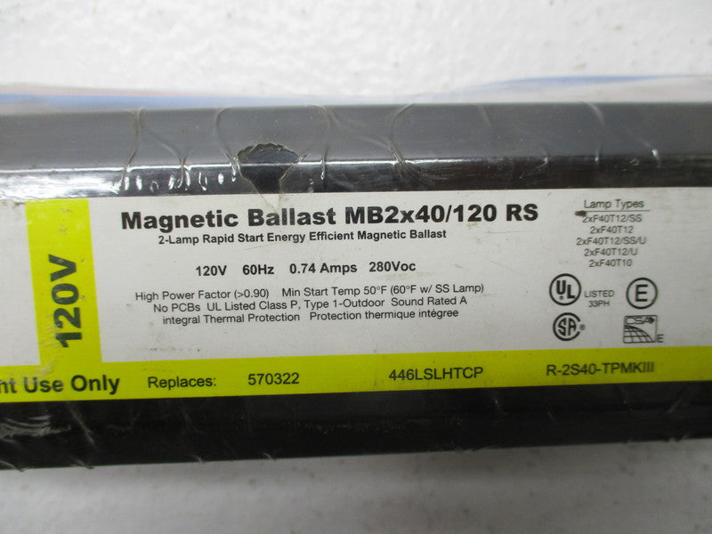 SYLVANIA MB2X40/120RS NSNP