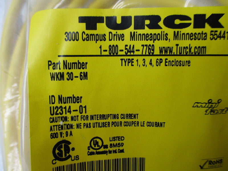 TURCK WKM30-6M NSMP