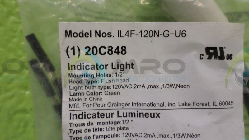 INDUSTRIAL MRO 20C848 INDICATOR LIGHT * NEW IN ORIGINAL PACKAGE *